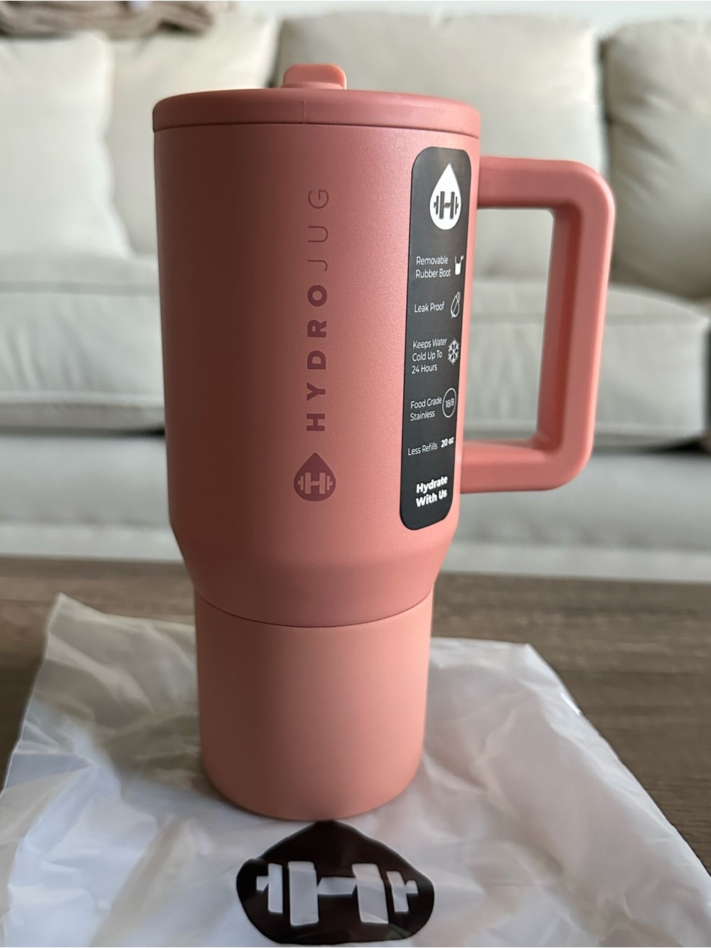HydroJug Traveler 20oz in Dahlia Pink